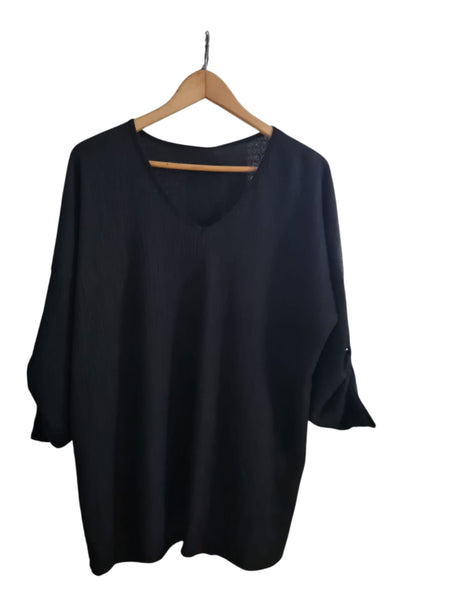 BLUSA NEGRA MANGA3/4 6892