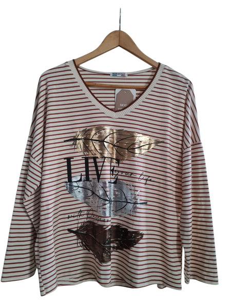 BLUSA RAYAS LADRILLO 27260