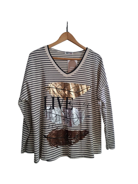 BLUSA RAYAS AZUL 27260