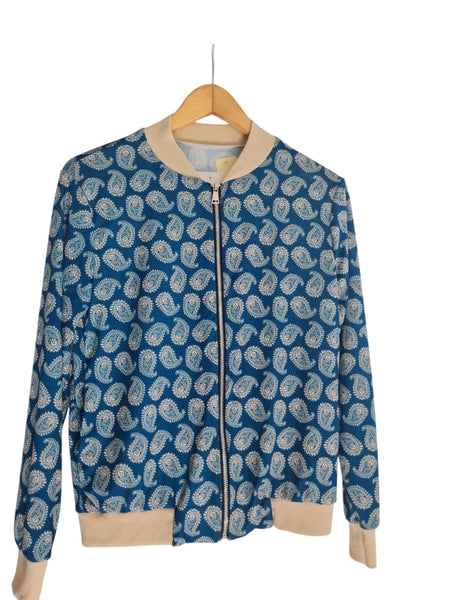 CHAQUETA TURQUESA CON ZIPPER 2139
