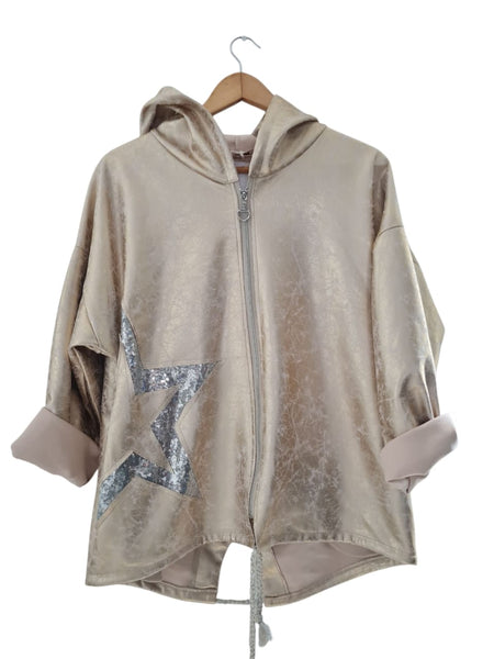 CHAQUETA ESTAMPADA ESTRELLA 29320 (DORADO, DORADO CON NEGRO)