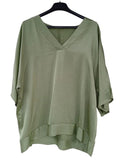 BLUSA LISA 5380 (VERDE, LADRILLO)