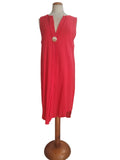 VESTIDO BOTON 9552 (ROJO, BEIGE,AZUL)