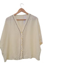 CAMISA CUELLO PICO BORDADO 61133 (AMARILLO SUAVE, NEGRO, OLIVO, VERDE)