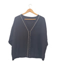 CAMISA CUELLO PICO BORDADO 61133 (AMARILLO SUAVE, NEGRO, OLIVO, VERDE)