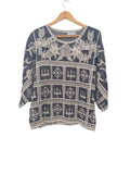BLUSA BORDADA 4962516 (NEGRO, BEIGE)