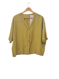 CAMISA CUELLO PICO BORDADO 61133 (AMARILLO SUAVE, NEGRO, OLIVO, VERDE)
