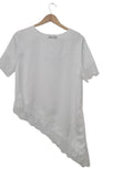 BLUSA RASO CON PUNTILLA 19663 (BLANCO, BEIGE)