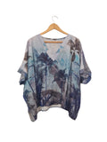 CAMISA ESTAMPADA 880696 (FUCSIA, AZUL, MOSTAZA)