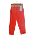 PANTALON CON CITURON BOLSILLOS 33100 (ANARANJADO, NEGRO, CELESTE, AMARILLO SUAVE, ROJO, VERDE, BEIGE, BLANCO, OLIVO)