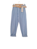 PANTALON CON CITURON BOLSILLOS 33100 (ANARANJADO, NEGRO, CELESTE, AMARILLO SUAVE, ROJO, VERDE, BEIGE, BLANCO, OLIVO)