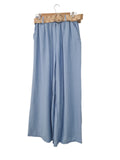 PANTALON CON CINTURON ESTAMPADO 25055 (CELESTE, BLANCO, AMARILLO SUAVE, BEIGE, AZUL)