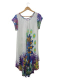 VESTIDO ESTAMPADO 1401 (VERDE, MORADO, ANARANJADO, FUCSIA)