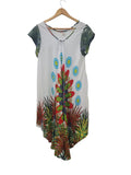 VESTIDO ESTAMPADO 1401 (VERDE, MORADO, ANARANJADO, FUCSIA)