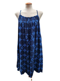 VESTIDO  ESTAMPADO 0053 (AZUL, BLANCO)