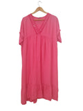 VESTIDO LARGO CON LENTEJUELAS 15338 (FUCSIA, NEGRO, BEIGE, BLANCO)