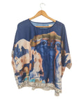 BLUSA PAISAJE 7172 (BEIGE, AZUL)