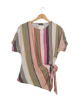 BLUSA LINEAS 15127 ( CELESTE, OLIVO, BEIGE)