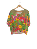 BLUSA ESTAMPADA TS140 (AZUL, CAFE, ANARANJADO, OIVO)
