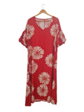 VESTIDO ESTAMPADO 10220 (ROJO, AZUL, LADRILLO, CAFE)