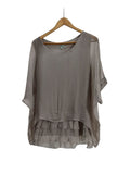 BLUSA SEDA VUELOS 5644 (BEIGE, CORINTA, NEGRA, AZUL)