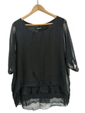 BLUSA SEDA VUELOS 5644 (BEIGE, CORINTA, NEGRA, AZUL)