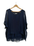 BLUSA SEDA VUELOS 5644 (BEIGE, CORINTA, NEGRA, AZUL)