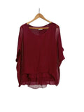 BLUSA SEDA VUELOS 5644 (BEIGE, CORINTA, NEGRA, AZUL)