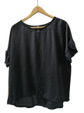 BLUSA MANGA VUELOS 2699 (AZUL, NEGRO)