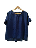 BLUSA MANGA VUELOS 2699 (AZUL, NEGRO)