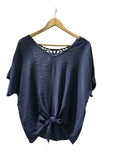 BLUSA NUDO 61333 (AZUL, CORINTO, BLANCO)