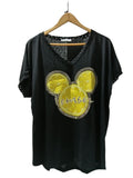 BLUSA LEMON 75637 (NEGRO, BLANCO)
