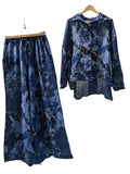 CONJUNTO LINO ESTAMPADO 2795 (AZUL, BLANCO)