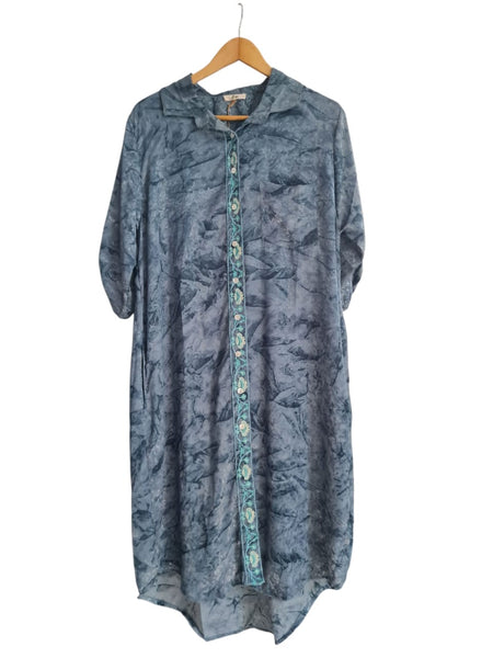 VESTIDO CAMISERO  TURQUESA JK-1835