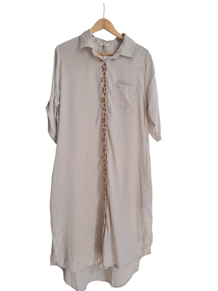 VESTIDO CAMISERO BEIGE JK-1835