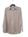 CAMISA RASO  CON LENTEJUELAS 9077 (NEGRO, BLANCO, BEIGE, OLIVO)