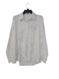 CAMISA RASO  CON LENTEJUELAS 9077 (NEGRO, BLANCO, BEIGE, OLIVO)