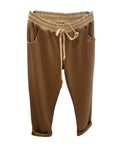 PANTALO TIPO PANTS (CAFE, BEIGE)