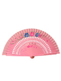 ABANICO CALADO 5122 (ROJO, ROSADO,BLANCO, CELESTE, MADERA)