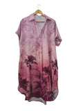 VESTIDO ESTAMPADO 869176 (FUCSIA, AZUL, MOSTAZA)