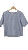 BLUSA CUADROS CELESTE 1906162