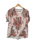 BLUSA ESTAMPADA  12020 (CAFE, CELESTE)