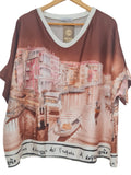 BLUSA PAISAJE 26186 (ROSADA, CELESTE, ANARANJADO, CAFE)