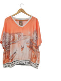 BLUSA PAISAJE 26186 (ROSADA, CELESTE, ANARANJADO, CAFE)