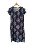 VESTIDO ESTAMPADO 26107109 (CAFE, AZUL)